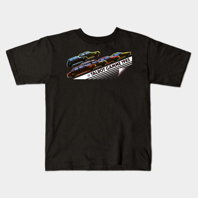 1983 TALBOT CARS - brochure Kids T-Shirt by Throwback Motors